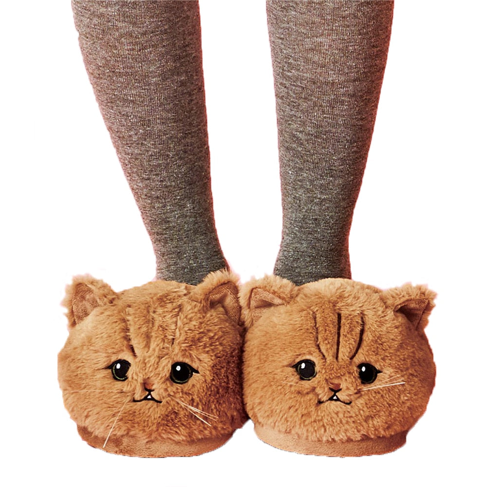 Plush Kitten Slippers