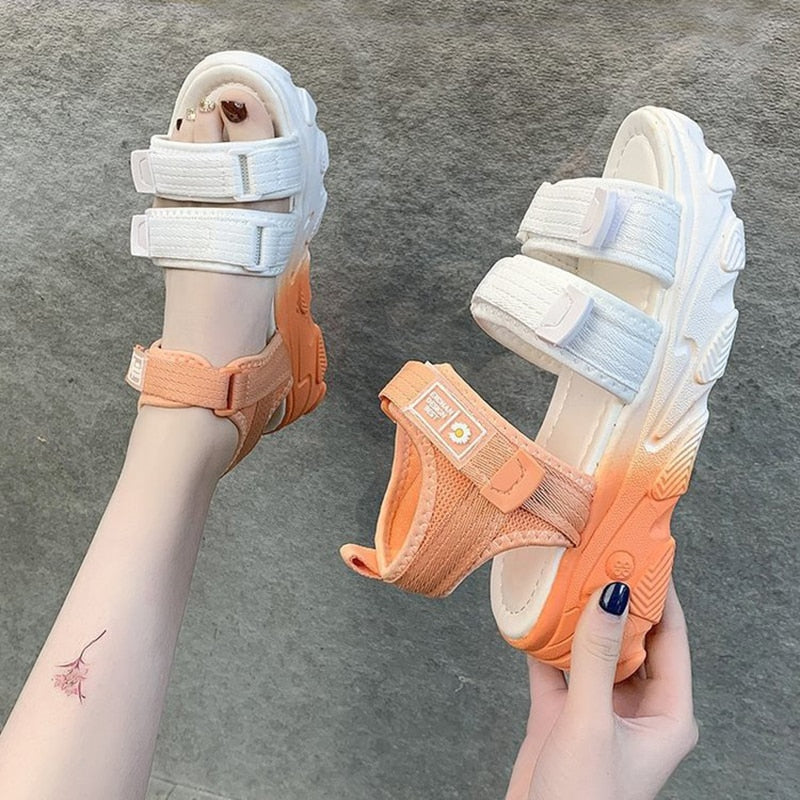 Color Way Platform Sandals