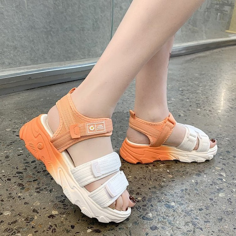 Color Way Platform Sandals