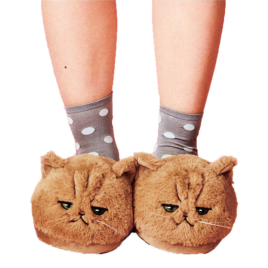 Plush Kitten Slippers