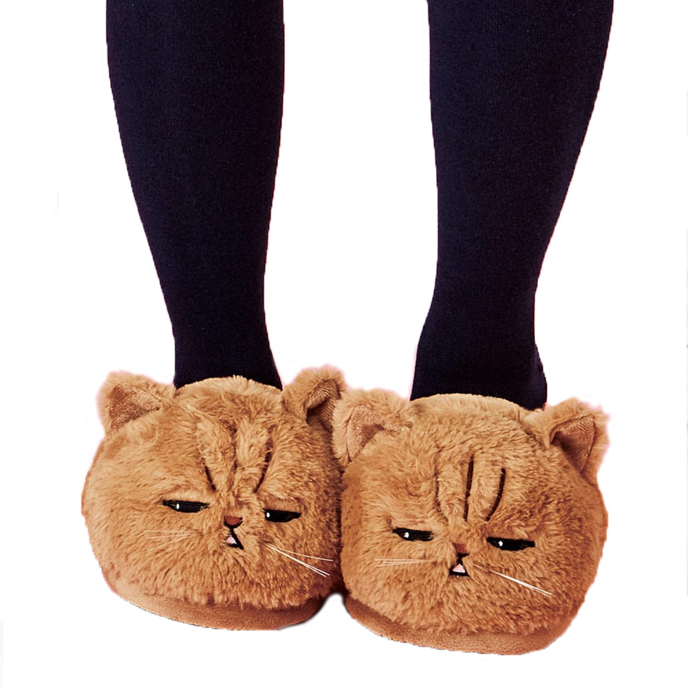 Plush Kitten Slippers