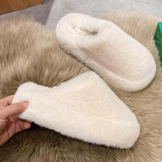 Platform Fur Slippers